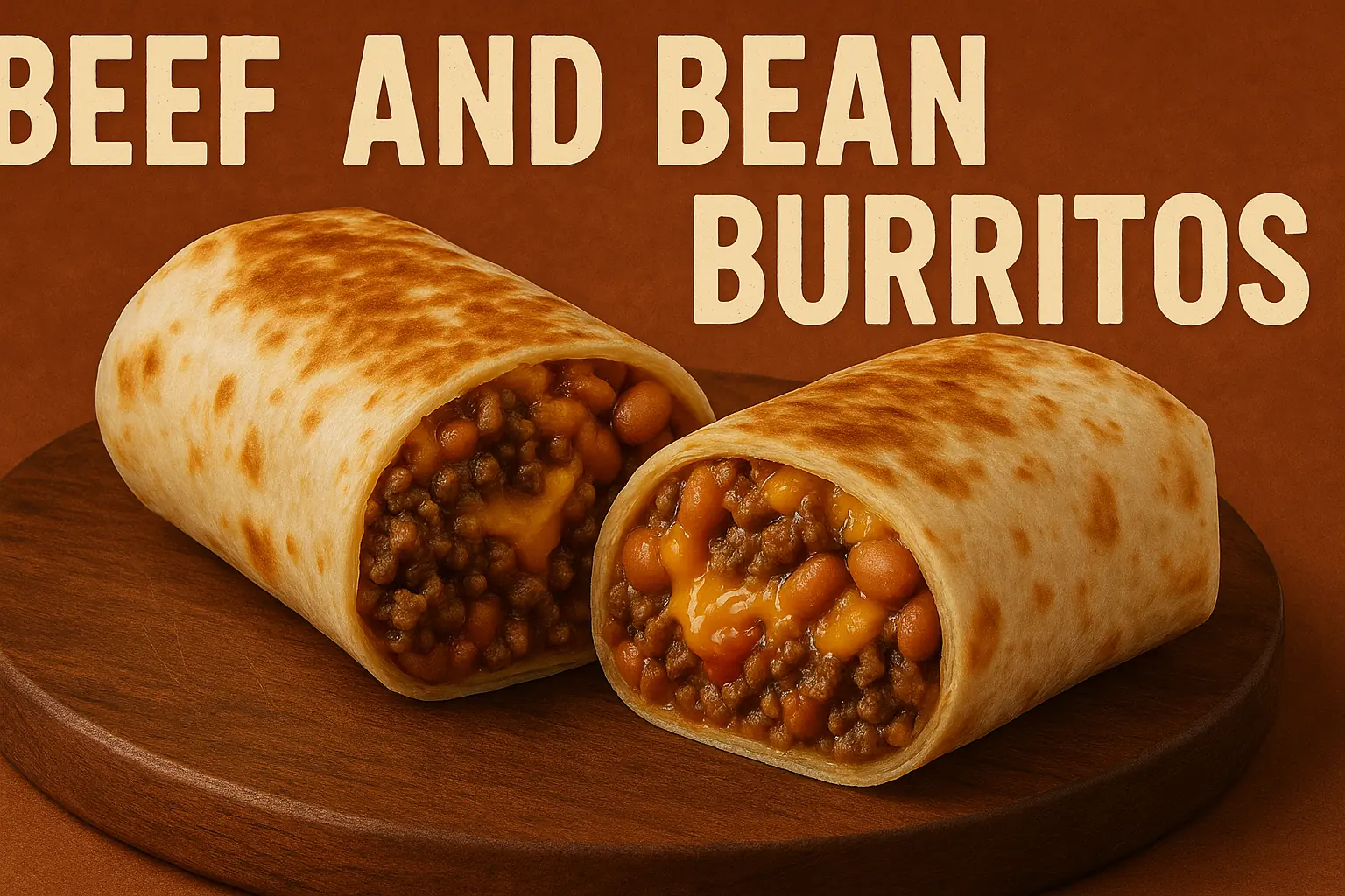 beef and bean burritos