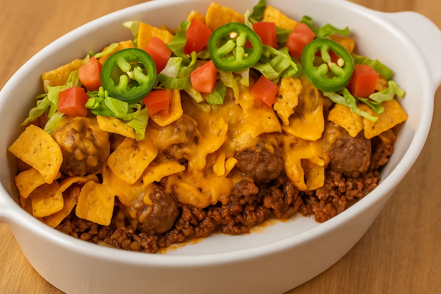 walking taco casserole
