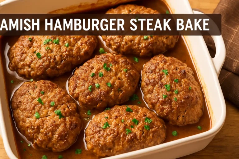 amish hamburger steak bake